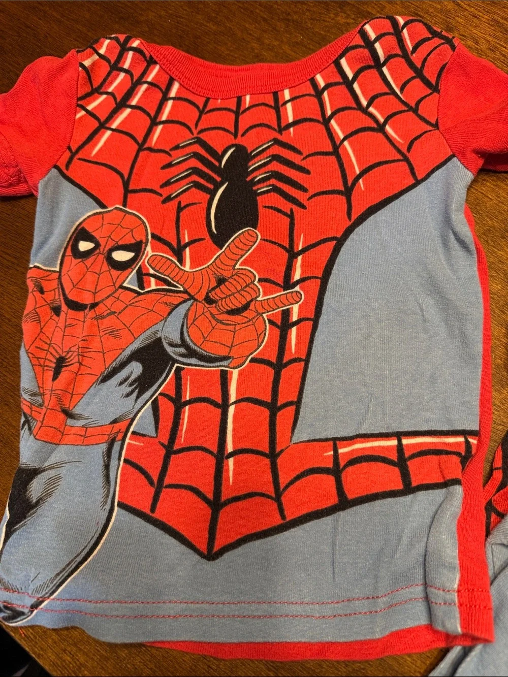 Spider-Man Kids Pajama Set - Red, Blue, White size 4T